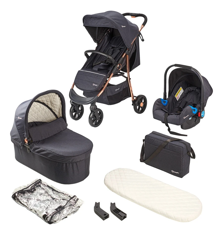 Babygo Style Black Rose 3-in-1 Kinderwagen Incl. Autostoel 6321 2 Babygo Style Black Rose 3-in-1 Kinderwagen Incl. Autostoel 6321