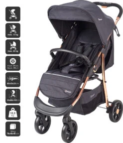 Babygo Style Black Rose 3-in-1 Kinderwagen Incl. Autostoel 6321 14 Babygo Style Black Rose 3-in-1 Kinderwagen Incl. Autostoel 6321 -BabyGo Verkoopwinkel 6321 style3in1 blackrose 5 babygo
