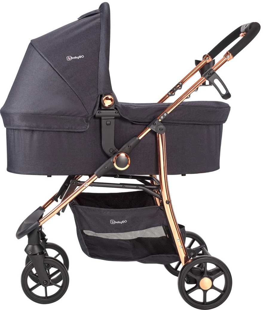 Babygo Style Black Rose 3-in-1 Kinderwagen Incl. Autostoel 6321 3 Babygo Style Black Rose 3-in-1 Kinderwagen Incl. Autostoel 6321 - Afbeelding 2