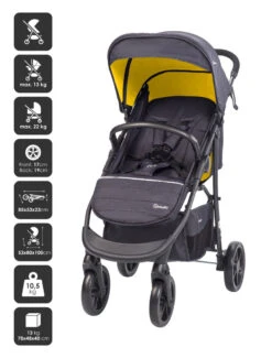 Babygo Style Mustard 3-in-1 Kinderwagen Incl. Autostoel 6322 -BabyGo Verkoopwinkel 6322 style3in1 mustard 4 babygo