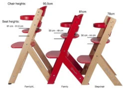 Babygo Family Naturel Meegroei Kinderstoel 5851 -BabyGo Verkoopwinkel Difference Height Stepchair Family FamilyXL 4