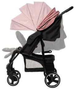 Babygo Basket Pink Melange Wandelwagen Incl. Autostoel 64013 -BabyGo Verkoopwinkel babygo basket pink melange wandelwagen 6403 2
