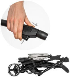 Babygo Basket Pink Melange Wandelwagen Incl. Autostoel 64013 -BabyGo Verkoopwinkel babygo basket pink melange wandelwagen 6403 4