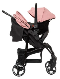 Babygo Basket Pink Melange Wandelwagen Incl. Autostoel 64013 -BabyGo Verkoopwinkel babygo basket pink melange wandelwagen incl. autostoel 64013 2