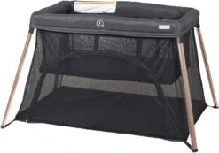 Babygo Dreams II Zwart/Rosegoud Campingbedje Incl. Bodemverhoger 4705