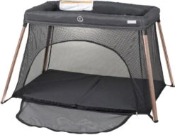 Babygo Dreams II Zwart/Rosegoud Campingbedje Incl. Bodemverhoger 4705 -BabyGo Verkoopwinkel babygo dreams ii zwart goud campingbedje incl. bodemverhoger 4705 3