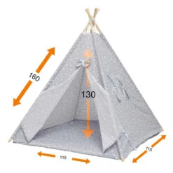 Babygo Grey Little Tippi Tent 9551 -BabyGo Verkoopwinkel babygo grey little tippi tent 9551 4