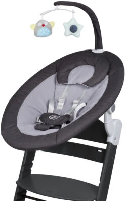 Babygo Homey Set Black Babyschommel En Kinderstoel 19013 -BabyGo Verkoopwinkel babygo homey set dark greyblack babyschommel en kinderstoel 19013 3