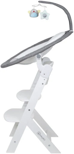 Babygo Homey Set Grey/White Babyschommel En Kinderstoel 19024 -BabyGo Verkoopwinkel babygo homey set greywhite babyschommel en kinderstoel 19024 4