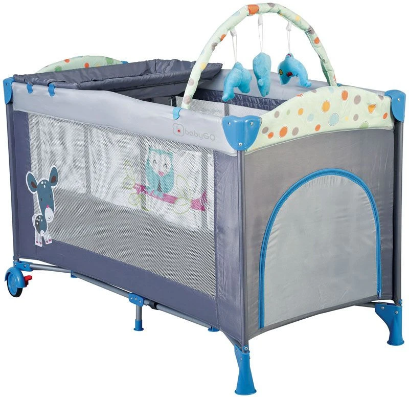 Babygo Sleepwell Blue Campingbed Met Bodemverhoger 4404 4 Babygo Sleepwell Blue Campingbed Met Bodemverhoger 4404 - Afbeelding 3