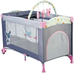 Babygo Sleepwell Pink Campingbed Met Bodemverhoger 4403 -BabyGo Verkoopwinkel babygo sleepwell pink campingbed met bodemverhoger 1