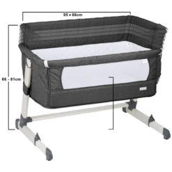 Babygo Together Dark Grey Wieg Aan Bed 460-4 -BabyGo Verkoopwinkel babygo together dark grey wieg aan bed 460 4 8