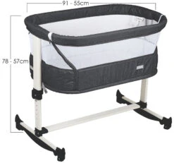 Babygo Vivaldi Dark Grey Wieg Aan Bed 4653 -BabyGo Verkoopwinkel babygo vivaldi dark grey wieg aan bed 4653 6