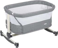 Babygo Vivaldi Grey Wieg Aan Bed 4651 -BabyGo Verkoopwinkel babygo vivaldi grey wieg aan bed 4651 1